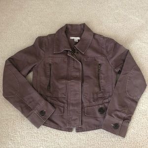 Ann Taylor loft taupe brown cargo jacket